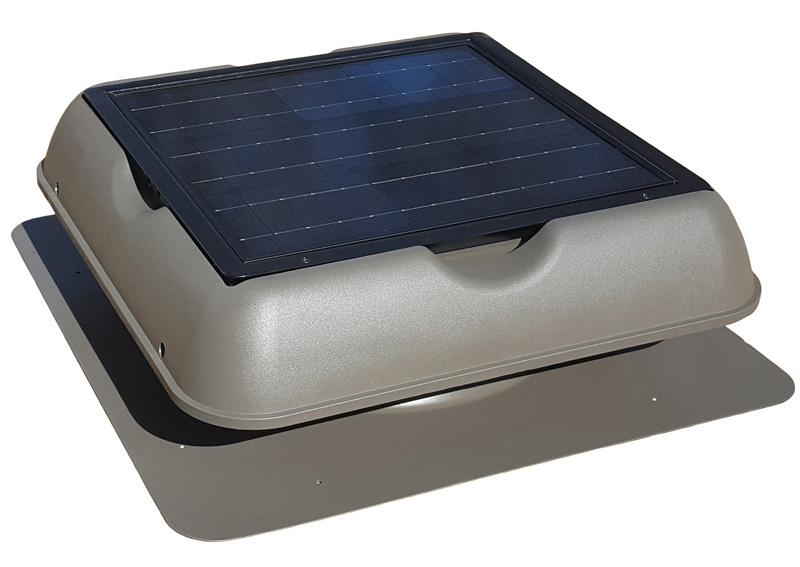 SolarRoyal 30Watt Solar Attic Ventilation Fan with Thermostat - SR1800 Series - SRSF-30W08 (WEATHERWOOD)