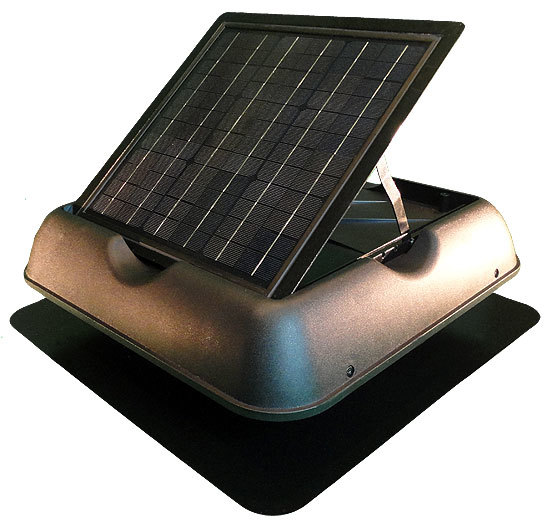 SolarRoyal 35Watt Solar Attic Fan (Ventilation) with Thermostat (SR1800 Series) SRSF-35W10 (BLACK)