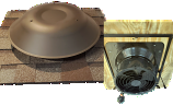 SolaVent™ 30Watt 'Reversible' Ventilation Gable Fan and Passive Vent Converter w/thermostat.